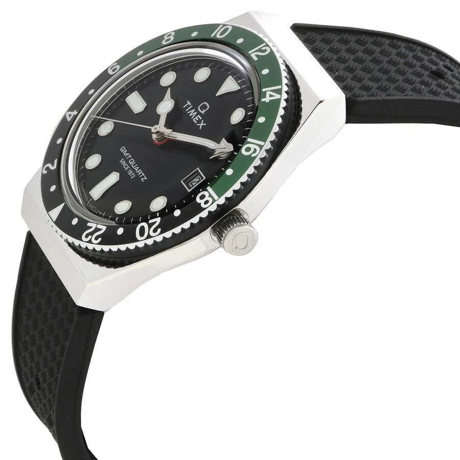 Timex Q Timex GMT Quartz Black Dial Sprite Bezel Men's Watch TW2W57500 2