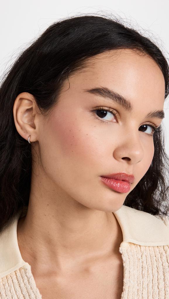 Adina Reyter 14k Gold Pave Huggie Hoop Earrings