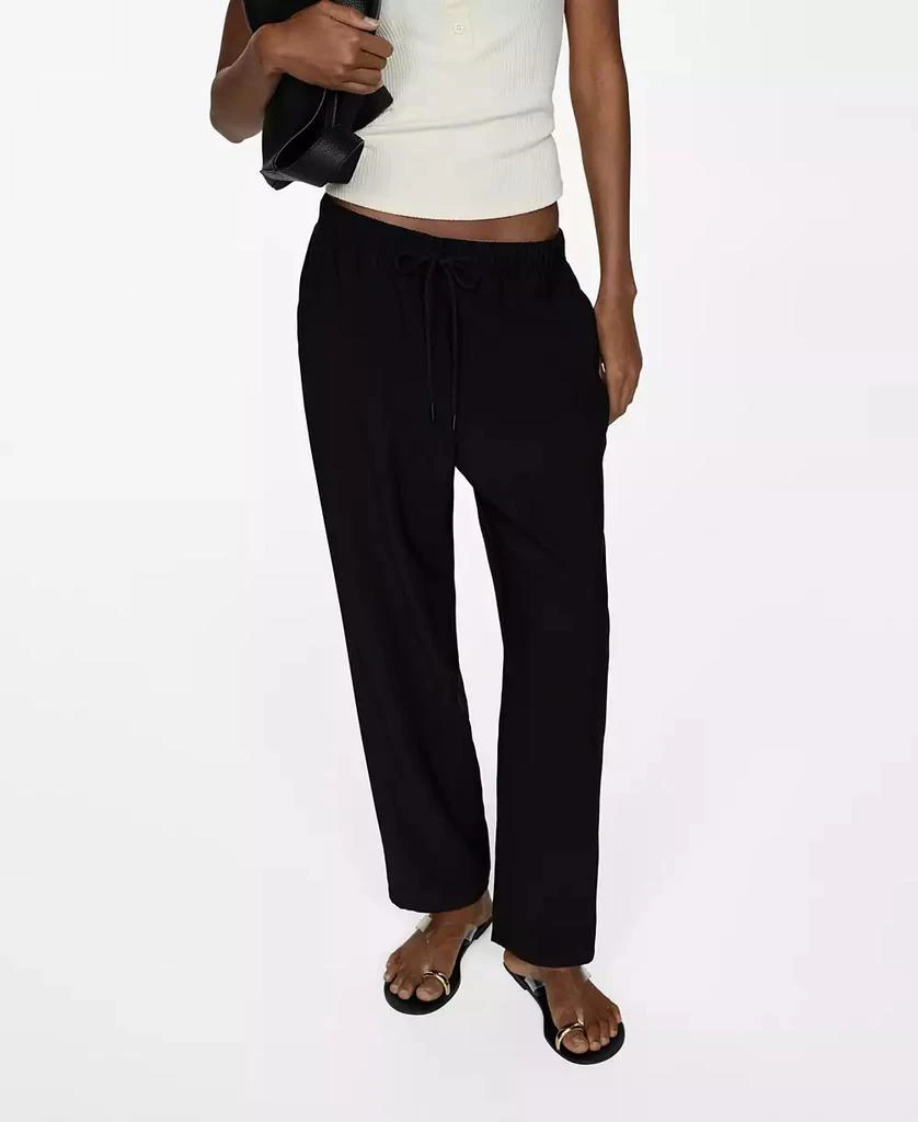 Mango Women's Drawstring Jogger Trousers 19