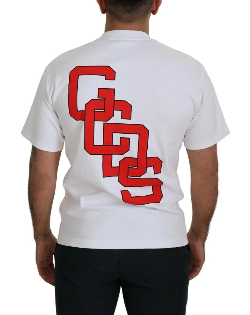 GCDS GCDS White Logo Print Cotton Short Sleeves T-shirt 3