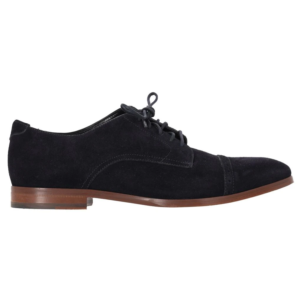 Laced Derby Shoes in Navy Blue Suede – On Sale Now with Up  display picture 1