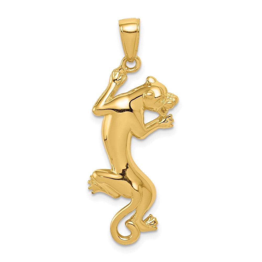 Diamond2Deal 14k Yellow Gold Gold Polished Panther Pendant