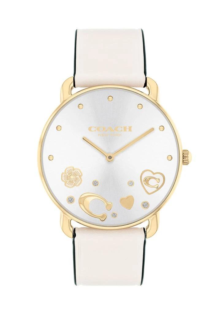 Coach Elliot Leather Strap Watch