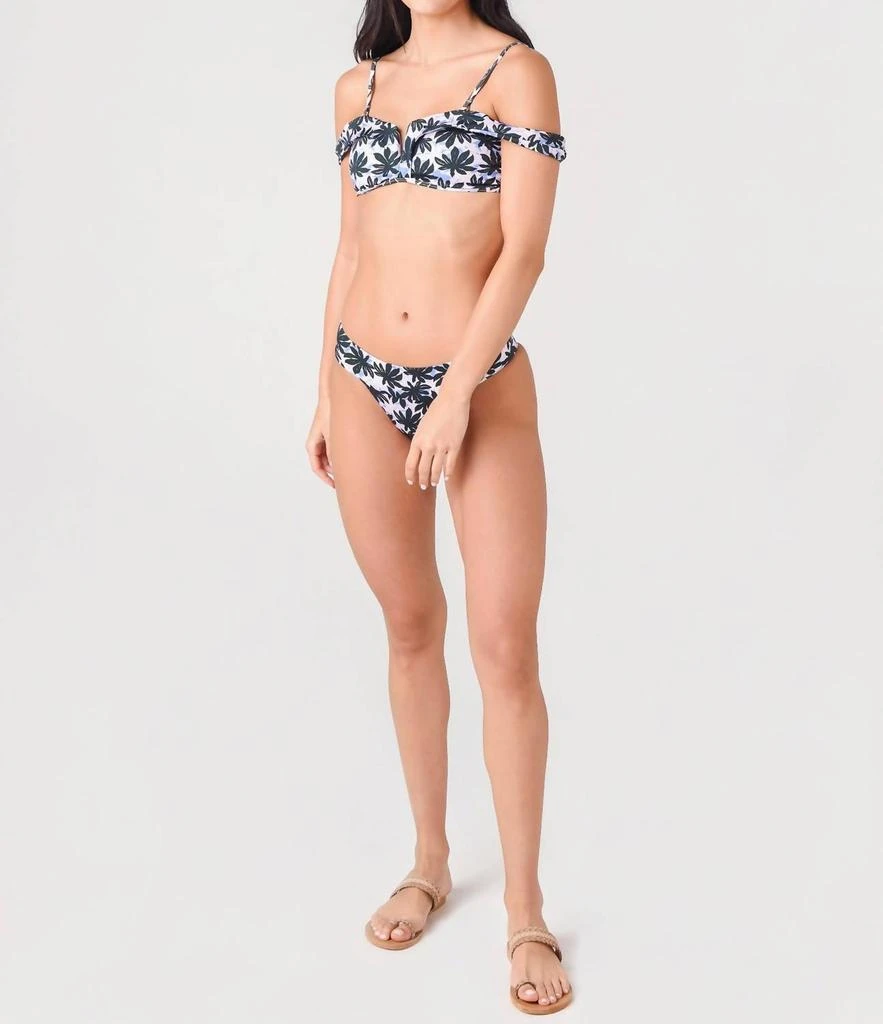 Alexandra Miro The Lola Bikini Top In Black Palm 4