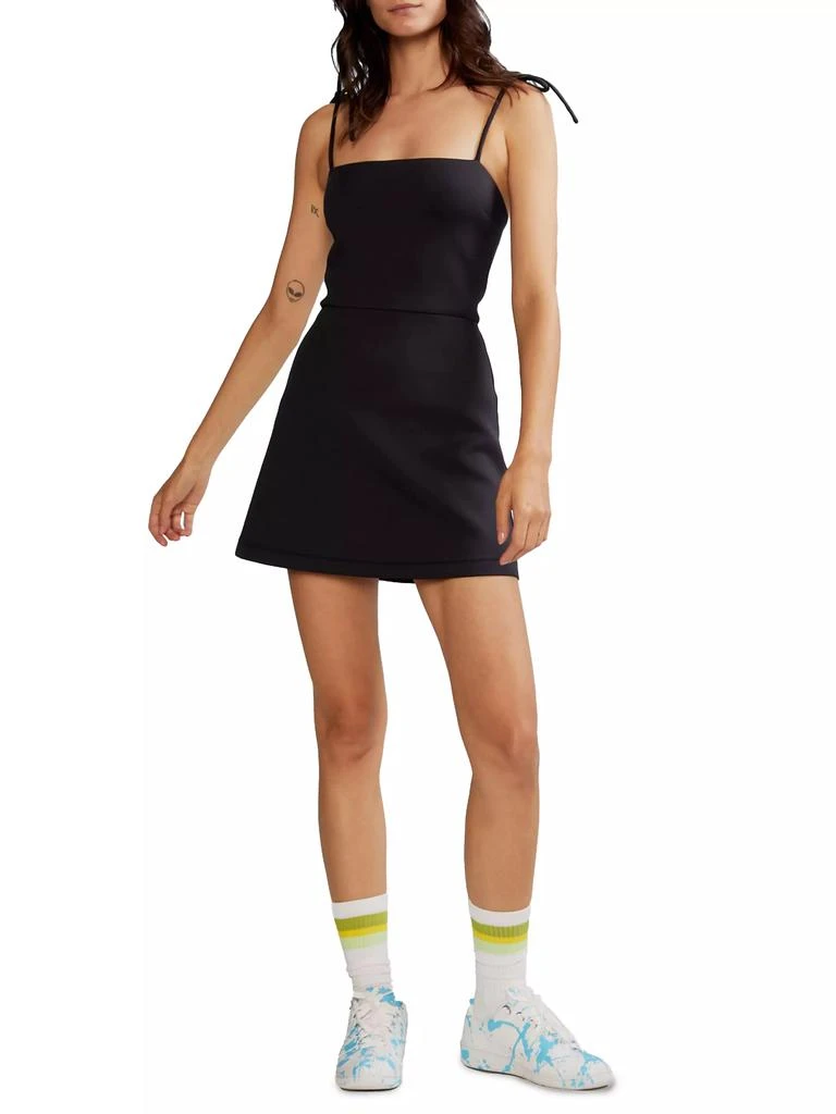 Cynthia Rowley Bonded Shoulder-Tie Minidress 2