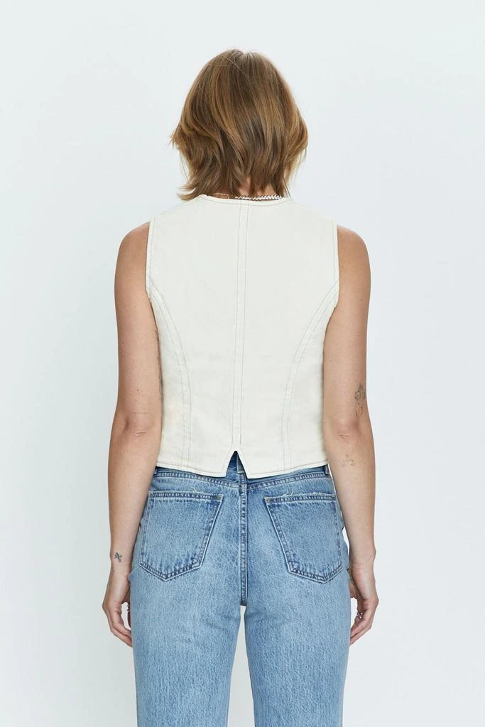 Pistola Denim Vero  Cropped Vest - Ecru 3