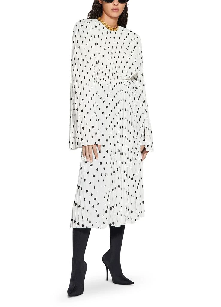 Balenciaga Hand drawn polka dot pleated dress 7