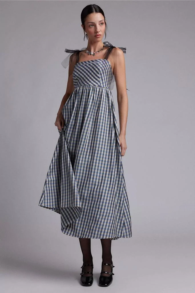Sister Jane Sister Jane Cindy Check Bow Strap Midi Dress 1