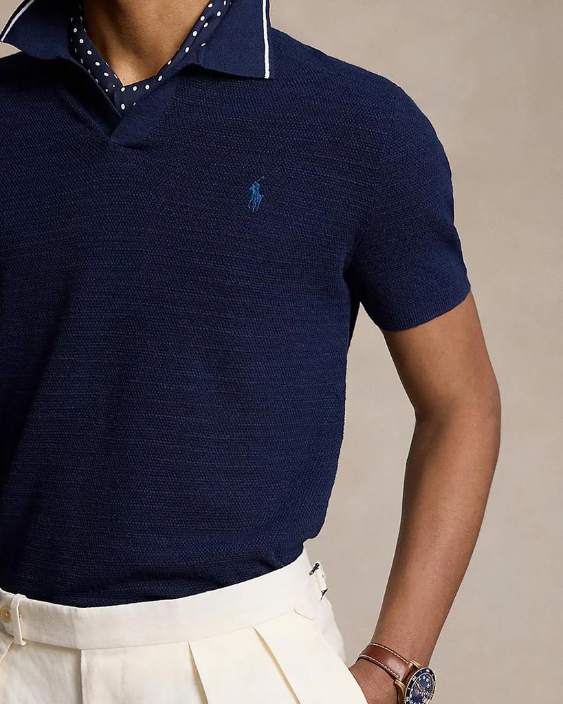 Ralph Lauren Textured Cotton-Linen Polo Sweater 3