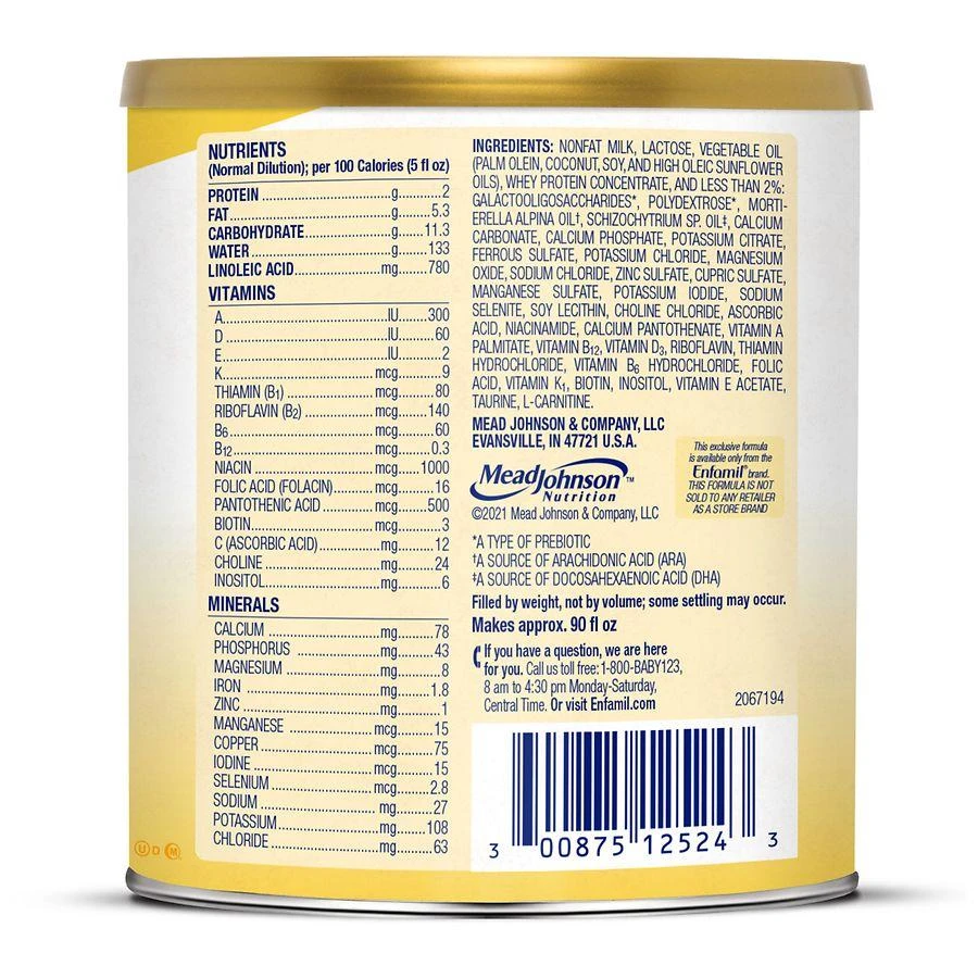 Enfamil Infant Formula Milk-Based with Iron Powder Makes 90 Ounces 2