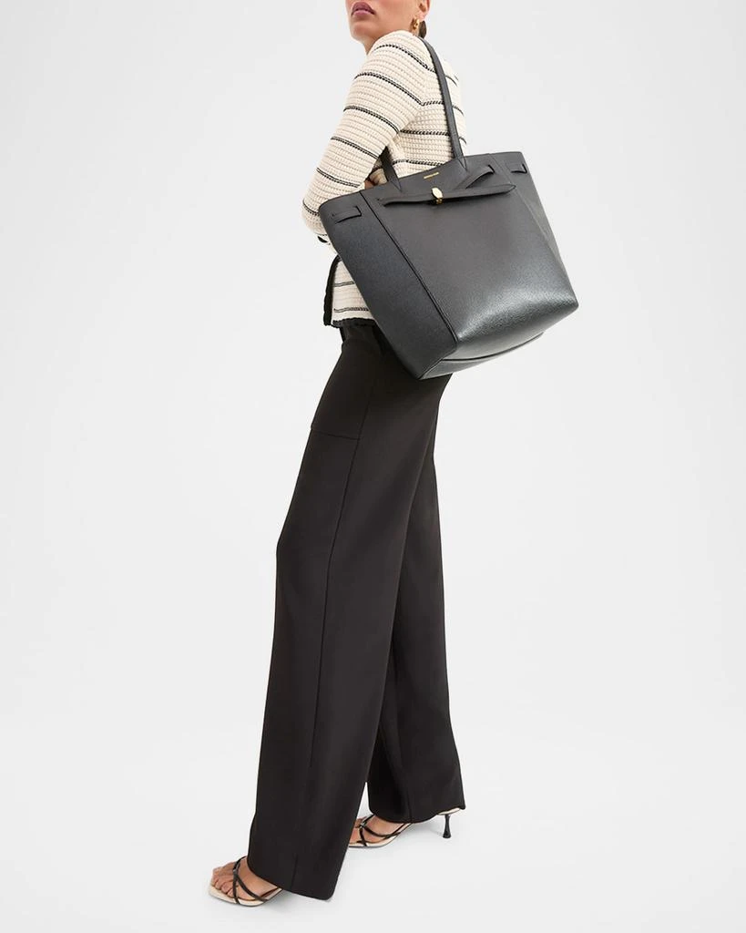 VERONICA BEARD Dash Belt North-South Leather Tote Bag 6