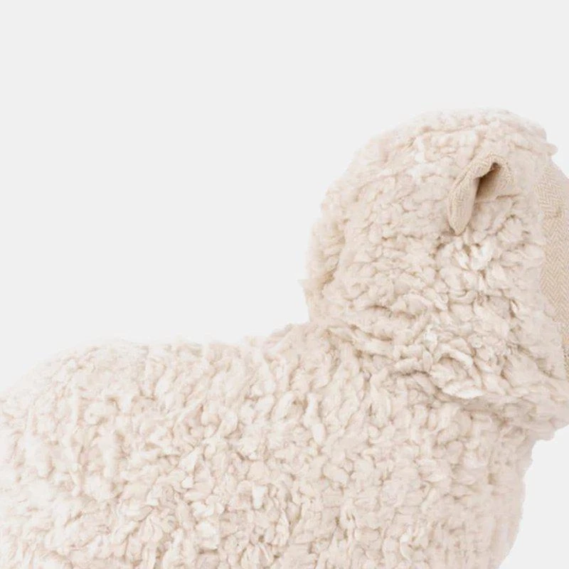 Paoletti Shearling Sheep Doorstop In White 16CM X 23CM X 27CM 2