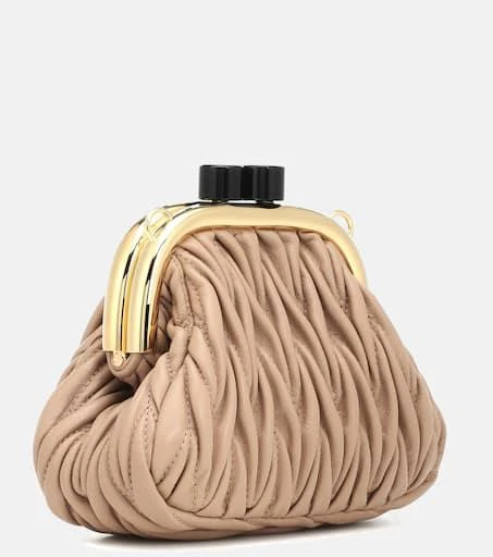 Miu Miu Miu Belle Mini matelassé leather clutch 4