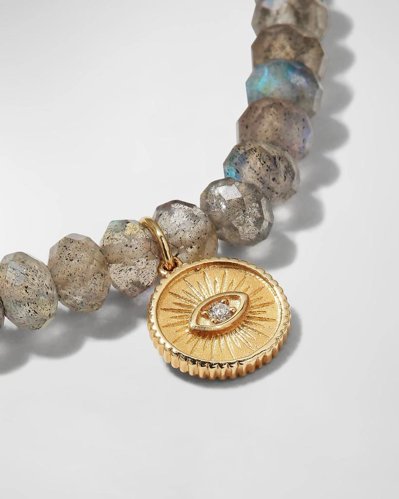 Sydney Evan Sapphire 
Turquoise Evil Eye Chain Bracelet 3