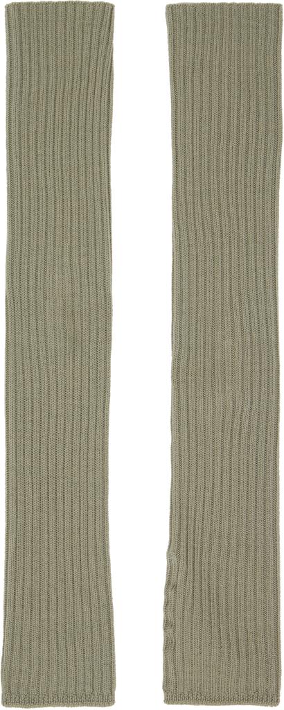 Rick Owens Green Hollywood Rasato Knit Arm Warmers