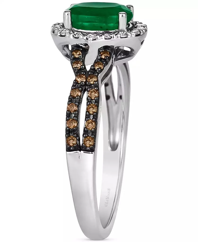 Le Vian New Emerald (1/2 ct. t.w.) 
Diamond (1/4 ct. t.w.) Oval Halo Twist Ring in 14k White Gold 4