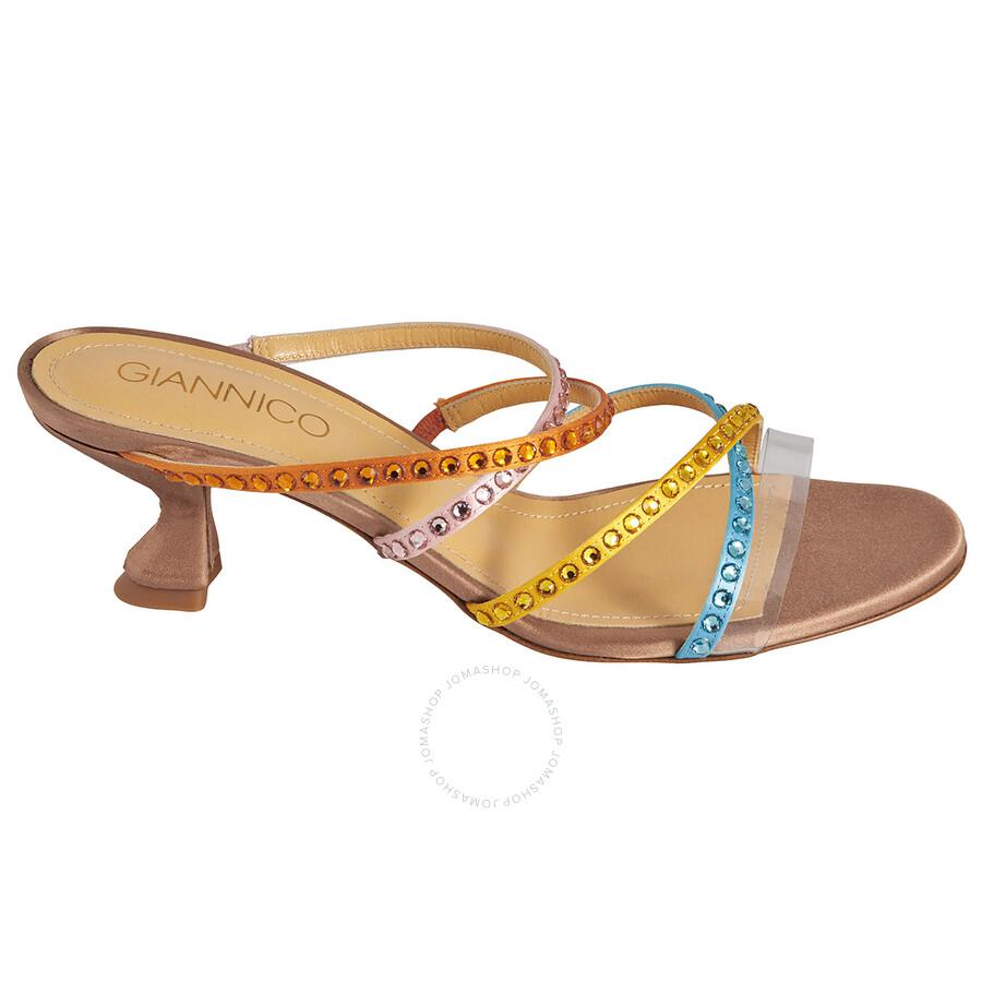 GIANNICO Ladies Ete Crystal Mule Sandals