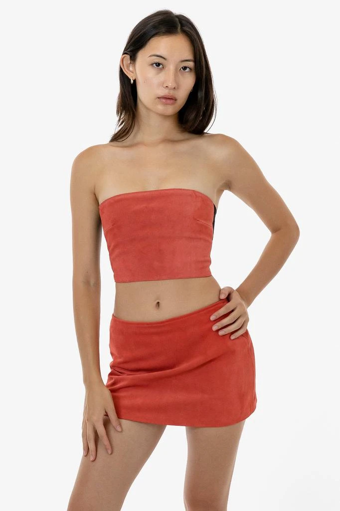 Los Angeles Apparel RLH767 - 2 Tone Suede Ottoman Tube Top 1