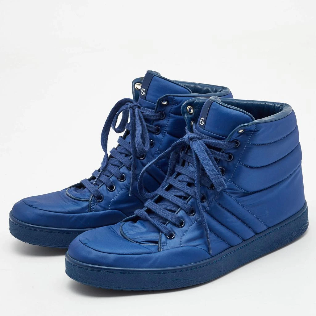 Gucci Gucci Blue Nylon Coda High Top Sneakers Size 41.5 2