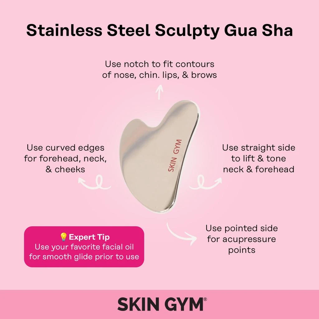 Skin Gym Skin Gym Stainless Steel Gua Sha 4