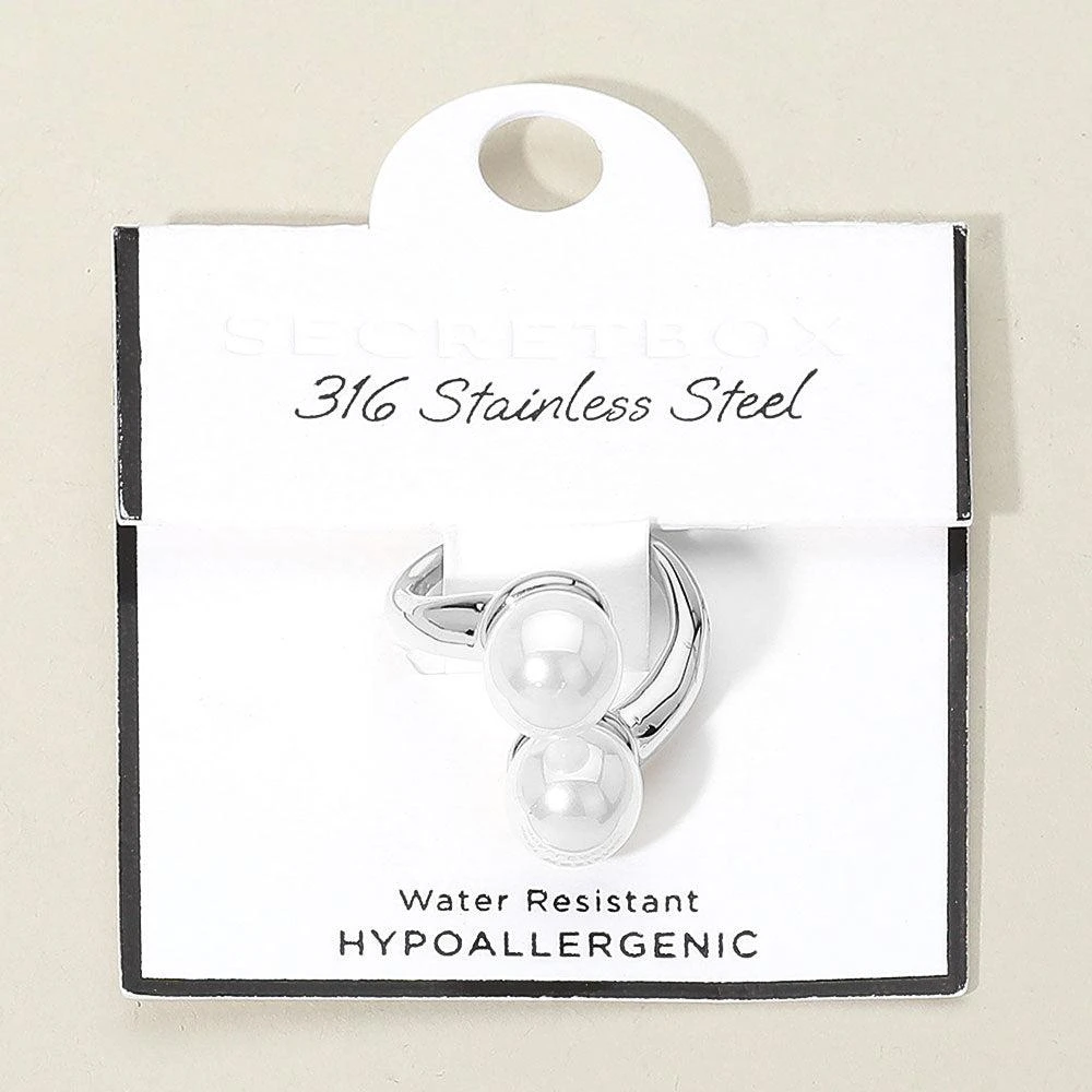 FASHNZFAB SECRET BOX_Stainless Steel Pearl Tip Adjustable Ring 3