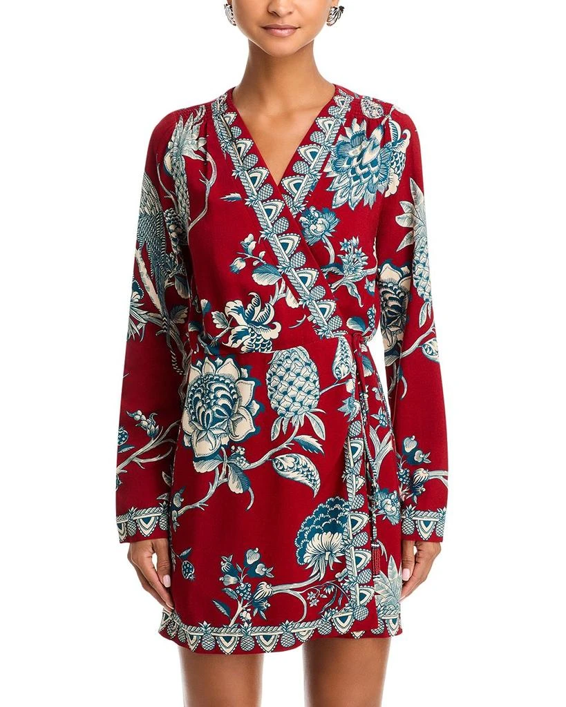Farm Rio Tropical Landing Mini Wrap Dress 7
