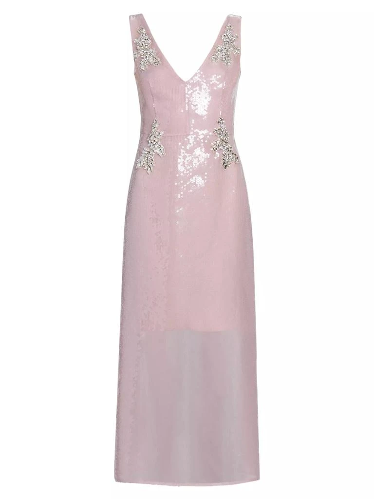 Erdem Sequin Embellished V-Neck Maxi Dress 1