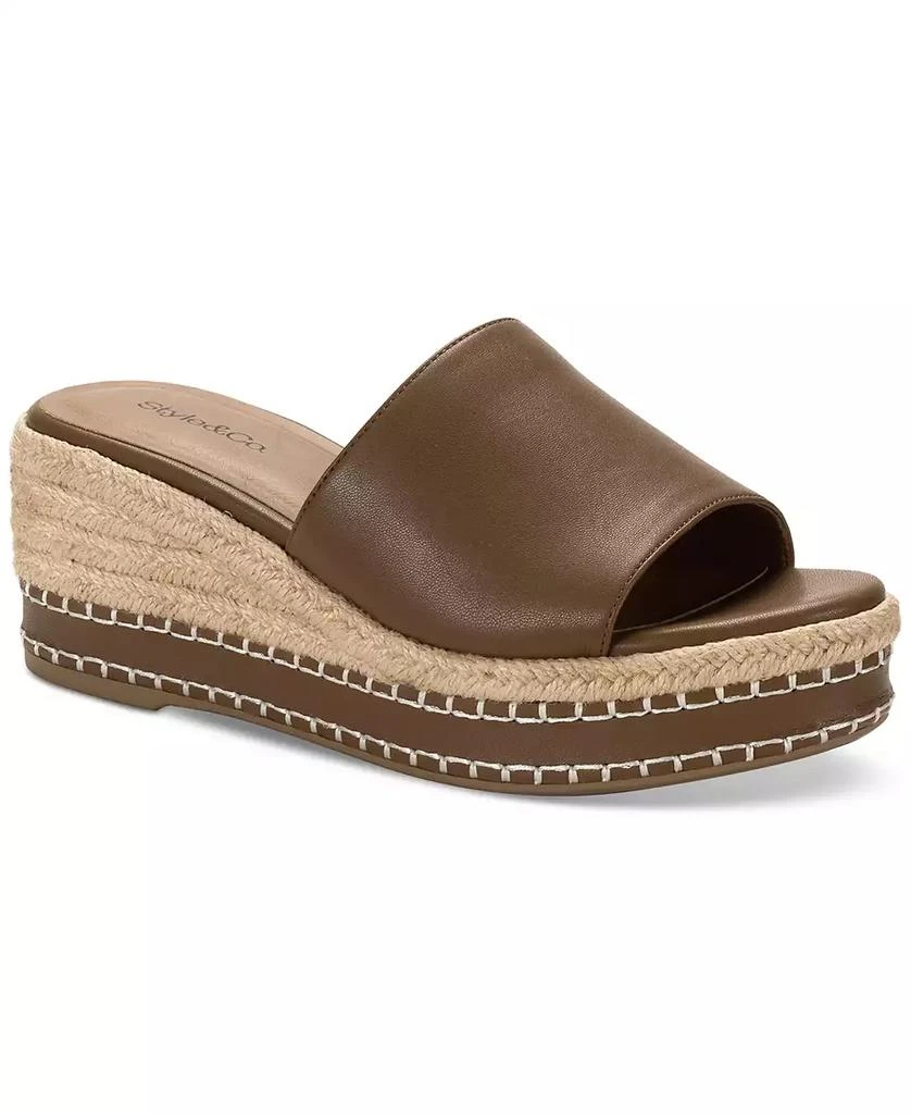 Style & Co Women's Hayess Wedge Cushioned Sandals, Exclusively at Macy's 1