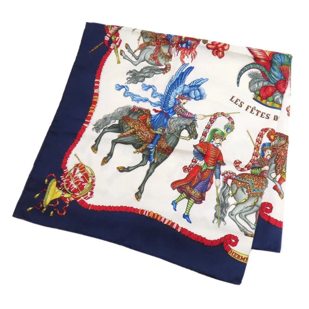 Hermes Navy Silk Scarf (Pre-Owned)
