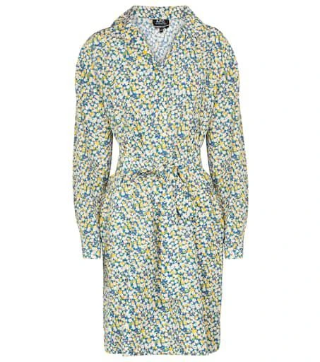 A.P.C. Melissa floral silk and cotton minidress 1