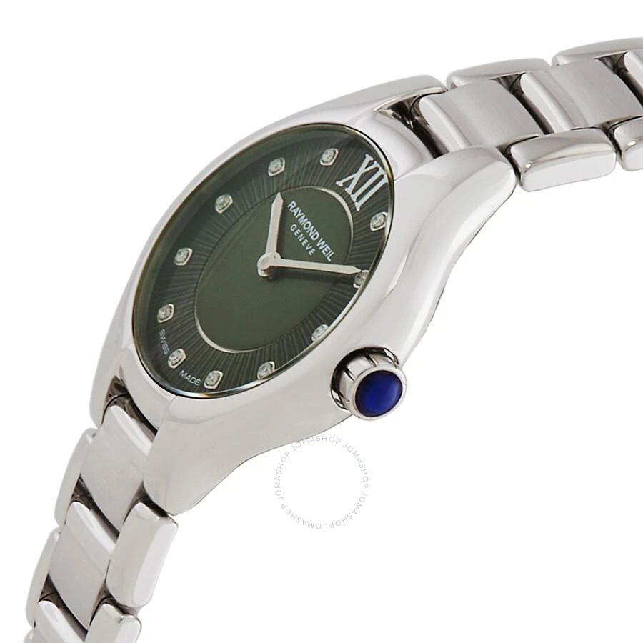 Raymond Weil Raymond Weil Noemia Quartz Diamond Green Dial Ladies Watch 5124-ST-52181 2