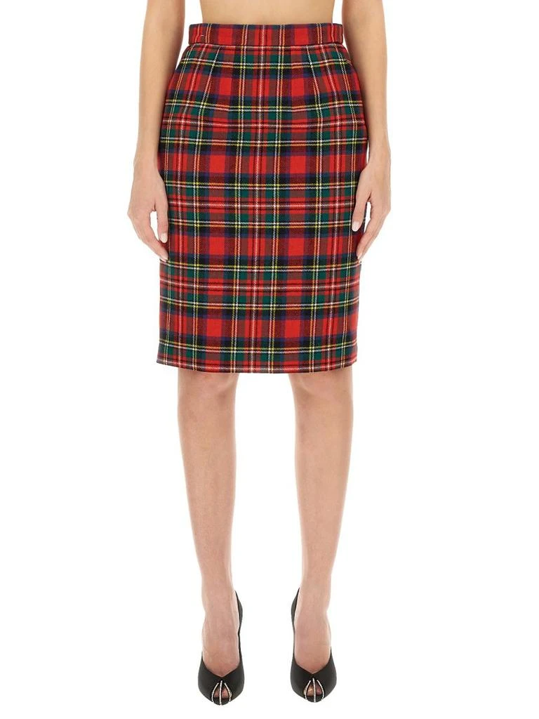 Yves Saint Laurent Saint Laurent Tartan Mini Pencil Skirt 1