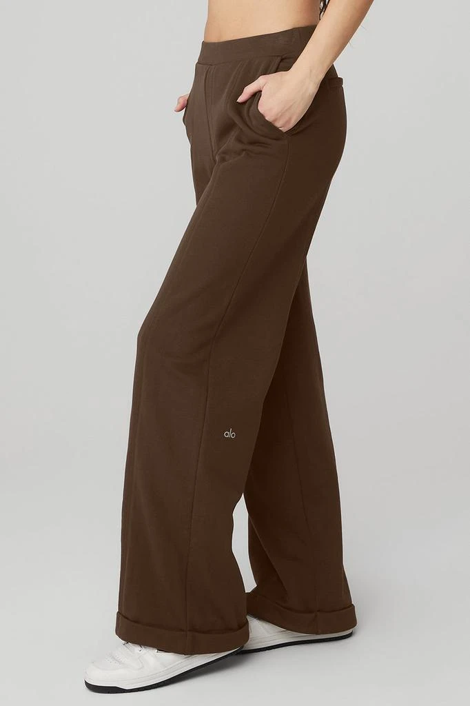 Alo High-Waist Trouser Wide Leg Pant - Espresso 2