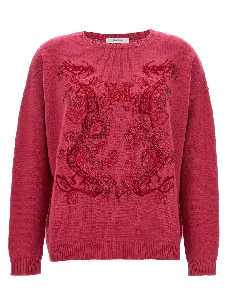 Max Mara Max Mara Logo Embellished Knitted Jumper 1