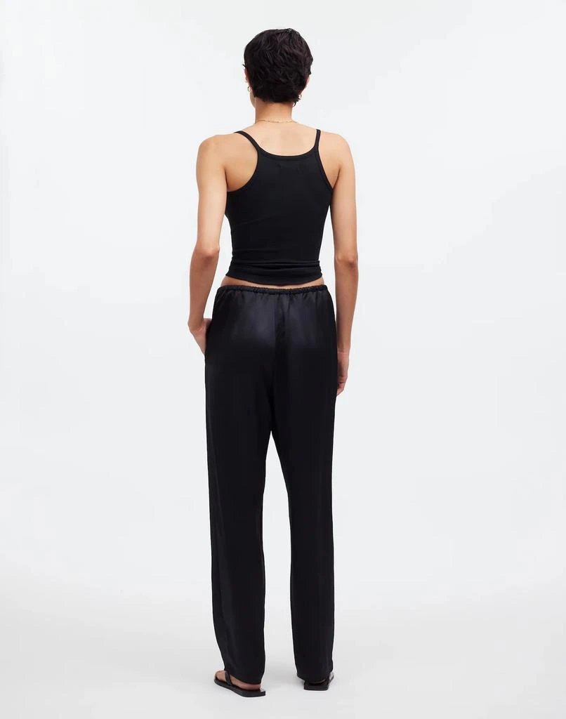 Madewell Tall Pintucked Slim Pull-On Pants in Satin 4