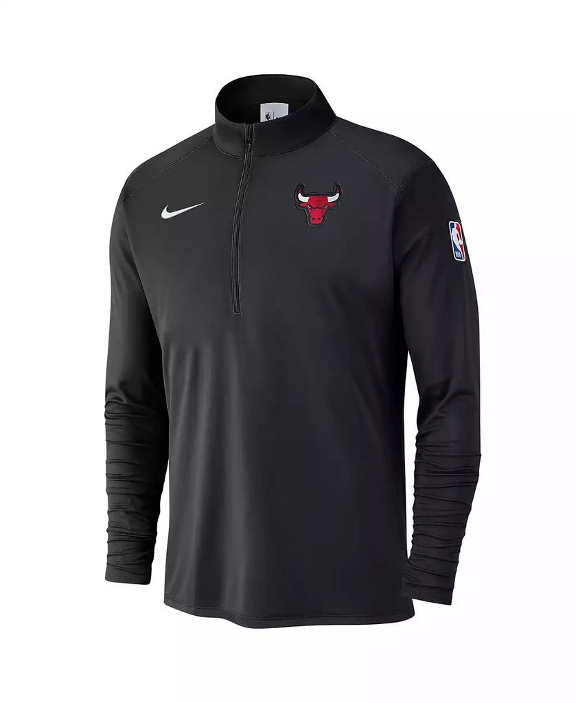 NIKE Men's Black Chicago Bulls 2024/25 Courtside Performance Half-Zip Top 2