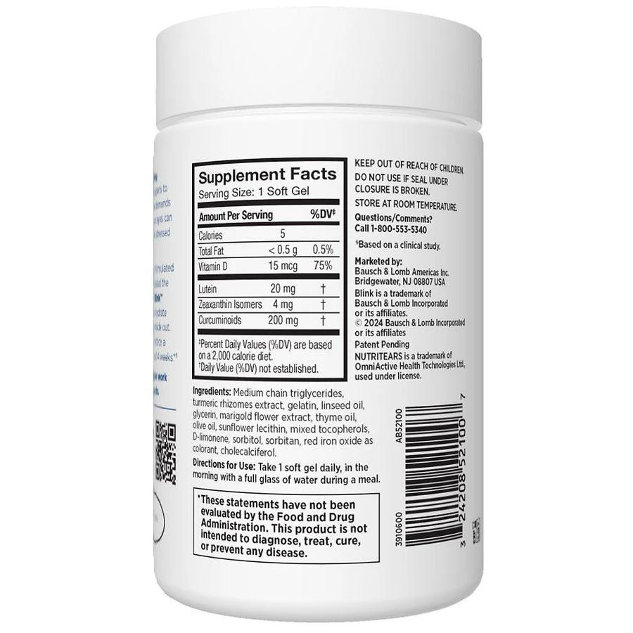 Blink NutriTears Dry Eye Supplement 4