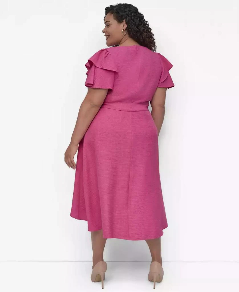 surplice fit and flare dress Surplice Fit & Flare Dress (Bonaparte's Gull) main image 0