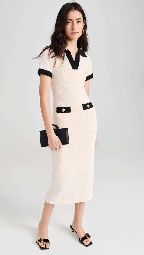 Endless Rose Crochet Knit Collared Dress