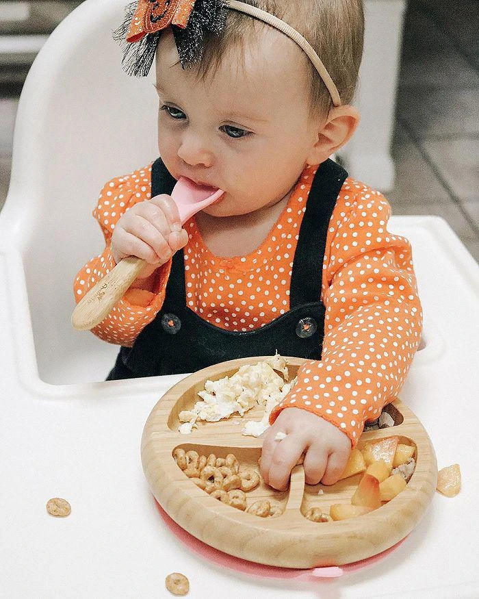 Avanchy Bamboo Baby Plate and Spoon - Ages 4 months+ 4