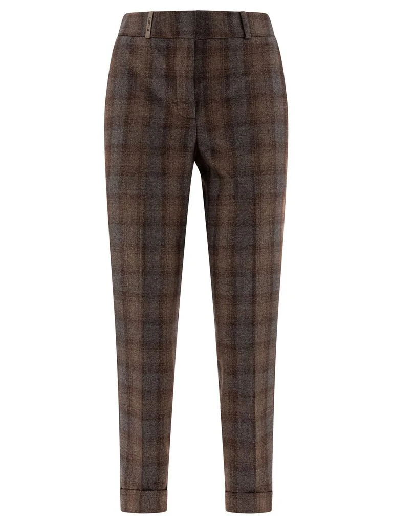 Peserico Peserico Plaid Tapered Pants 1