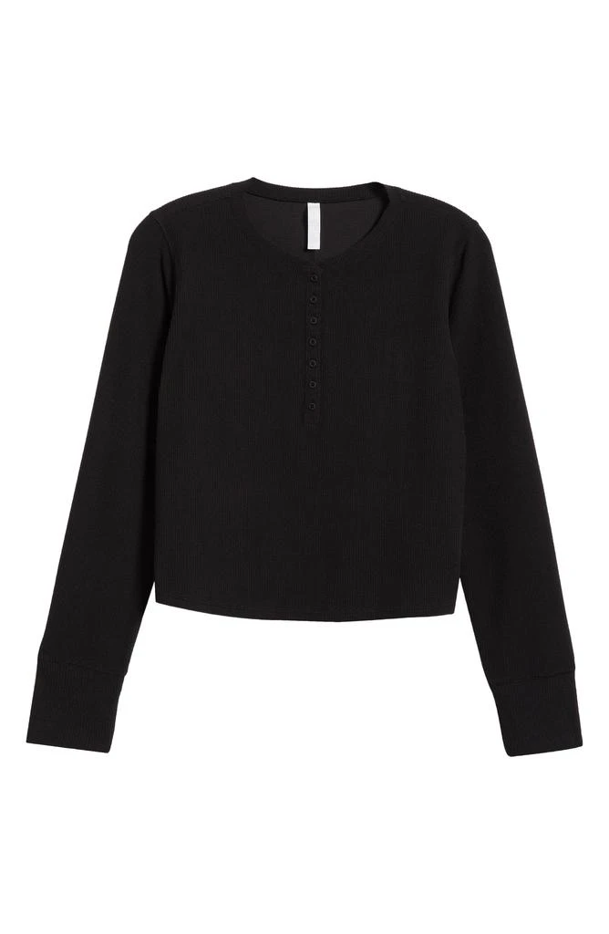 Zella Cozy Rib Henley 5