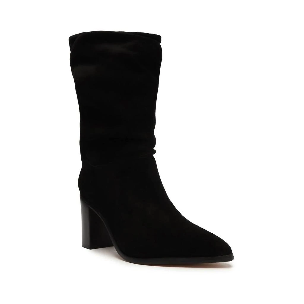 Schutz Women Ashlee Block Suede Bootie In Black 2