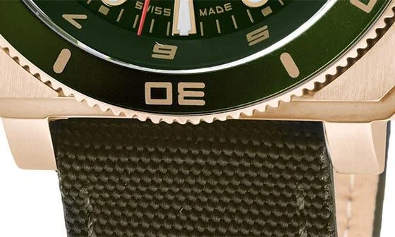 GV2 XO Gold-Tone Submarine Canvas Strap Watch, 44mm 4