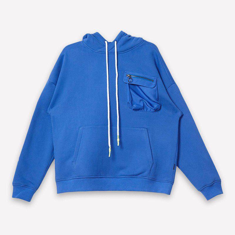 Konus Men's Bellow Pocket Hoodie In Blue