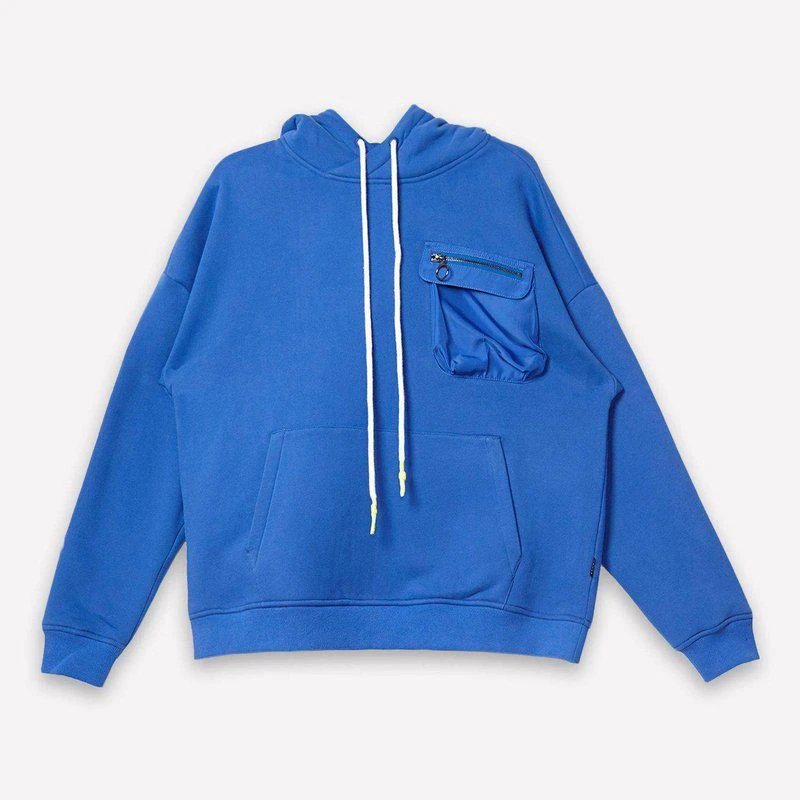 Konus Men's Bellow Pocket Hoodie In Blue 1