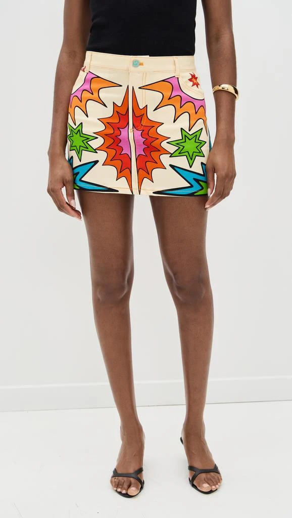 BruceGlen Play Print Denim Mini Skirt 1