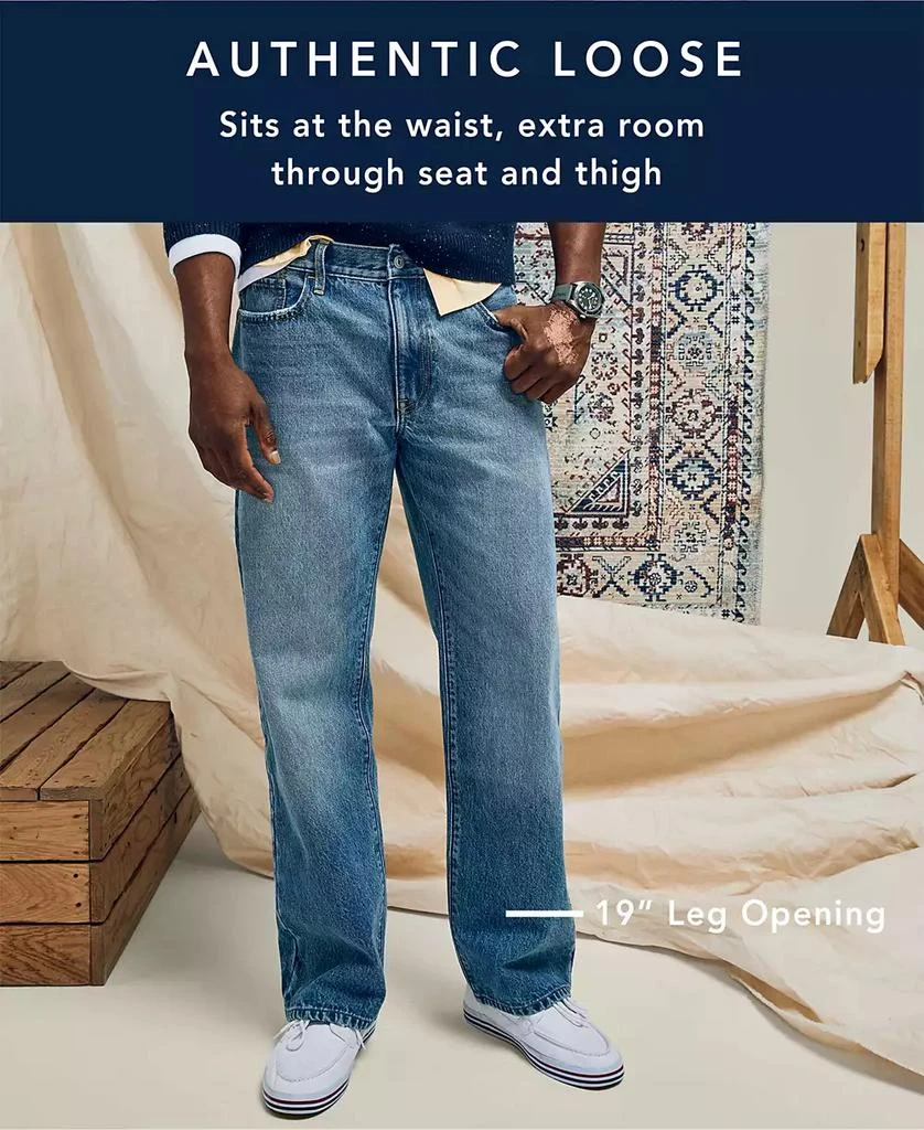 Nautica Men's Authentic Loose-Fit Rigid Denim 5-Pocket Jeans 5