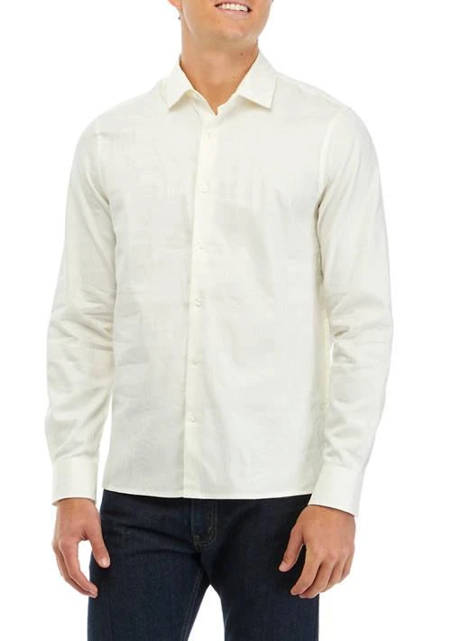 Perry Ellis Ellis Line Print Jacquard Button Down Shirt 1