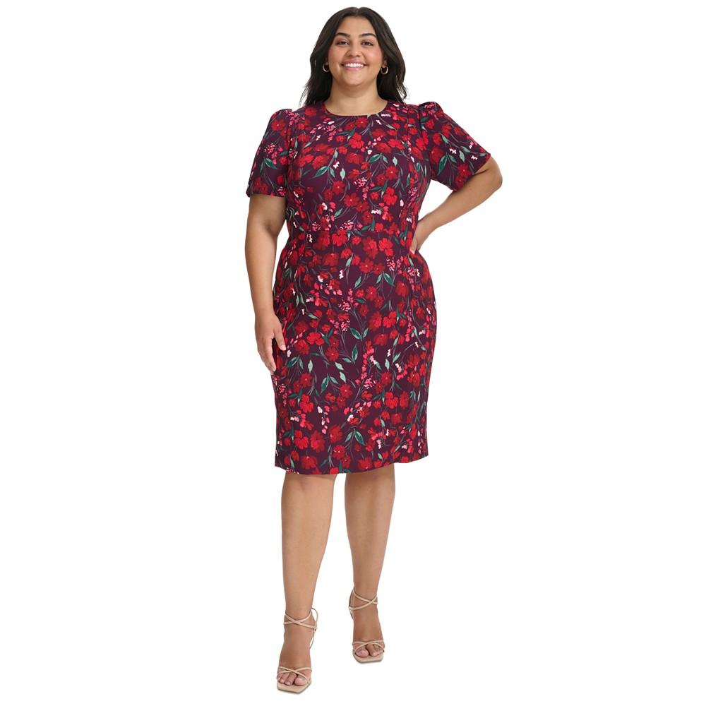 Calvin Klein Plus Size Printed Short-Sleeve Dress